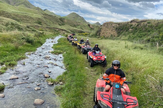 Amuri Jet Adventures - Hanmer Springs Quad Biking tour - Working farm tracks, mud, creek crossings, and steep descents