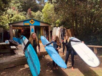 Group Surfing Lesson with Muriwai Surf School