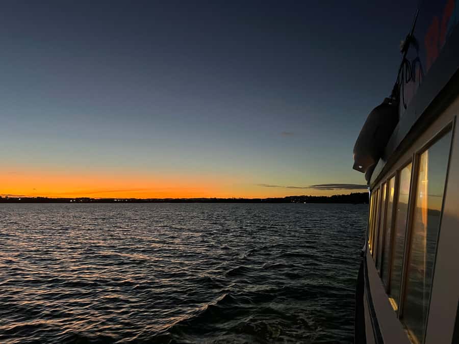 Auckland Sunset Harbour Cruise - Onboard bar: relaxing comes with an easy budget choice