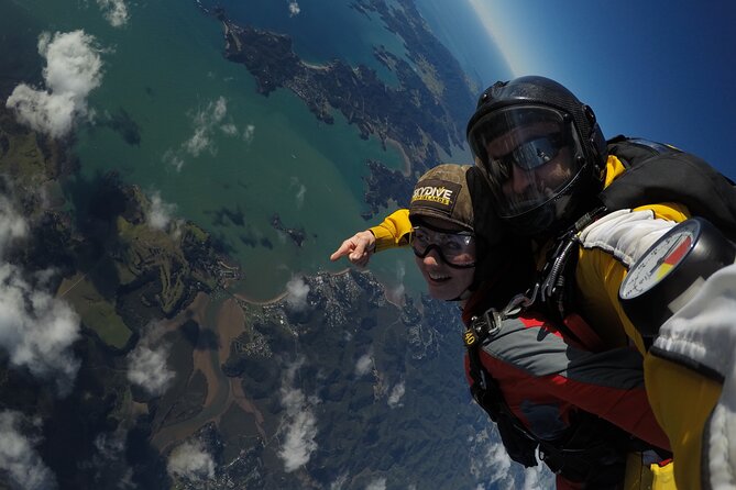 Bay of Islands: 12,000ft Skydive - Walking the coast during your descent, from islands to Cape Brett cliffs