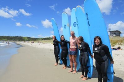 Beginner Surf Lesson at Te Arai Beach