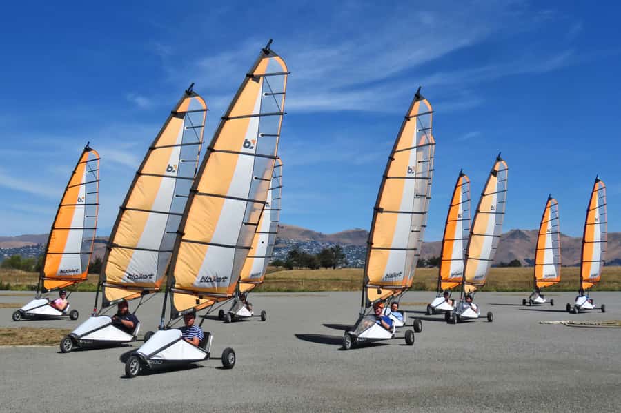 Christchurch: Blokart Land-sailing - Finding the start point at Bexley Reserve