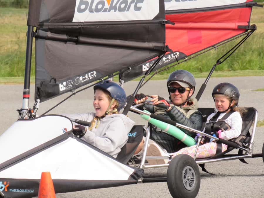 Christchurch: Blokart Land-sailing - The 1-hour rhythm: from helmet fit to first sail