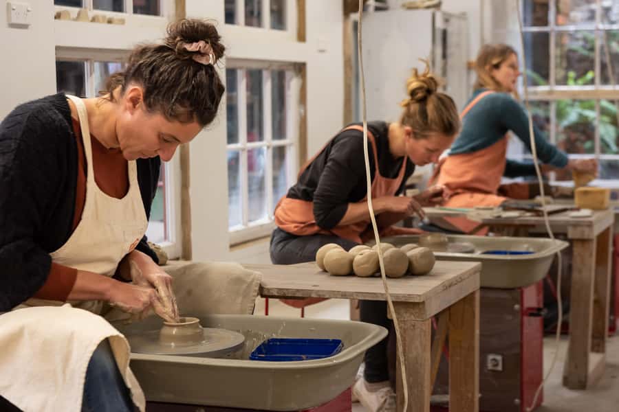 Coromandel: Wheel Throwing Pottery Class - The best part: you use 100% New Zealand stoneware clay