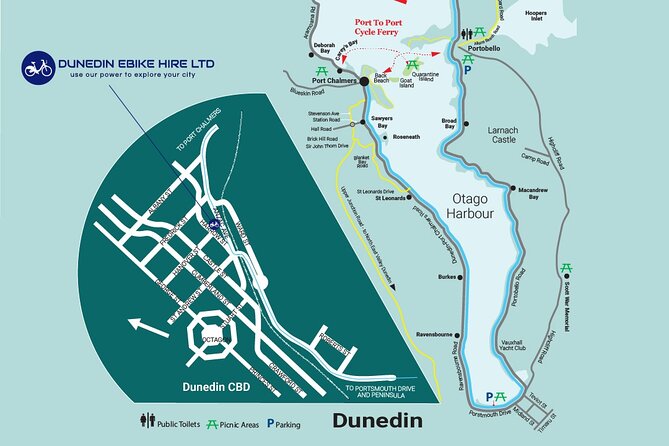 Electric Bike Rental - The city and harbour district miles, without the stress