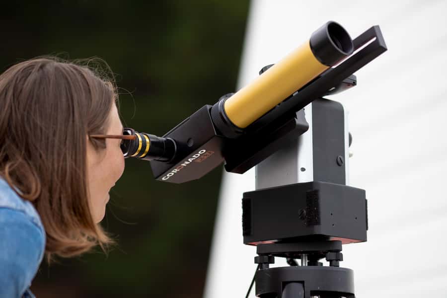 From Akaroa Lighthouse: Sungazing Tour with Two Telescopes - Using Two Telescopes Plus a Smartphone Adapter for Real Photos