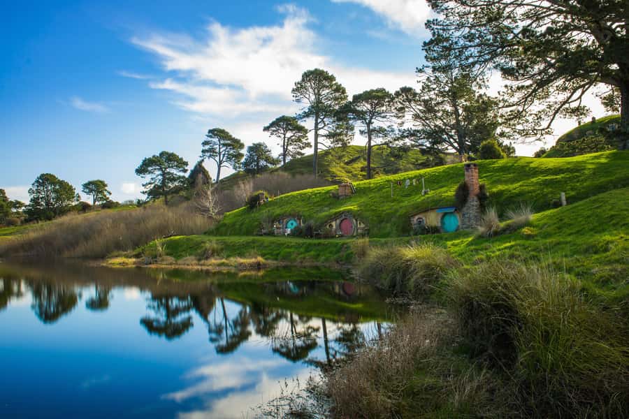 From Auckland: Hobbiton Movie Set Full-Day Small-Group Trip - The Shire tour: 44 Hobbit Holes, The Mill, and LOTR set stories