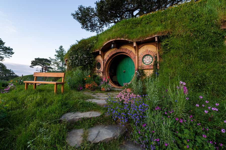 From Matamata: Guided Hobbiton Experience with Bus Transfers - The guided Hobbiton walk: Hobbit Holes, The Mill, and filming details