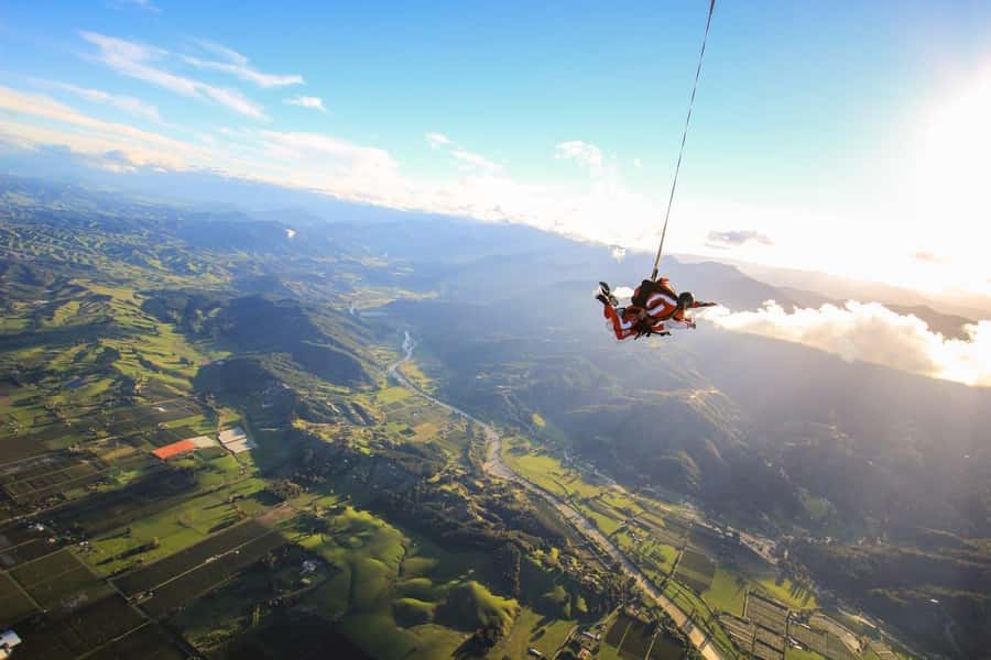 From Motueka: Abel Tasman Tandem Skydive Experience - Abel Tasman From Above, Where the Coast Looks Like a Map