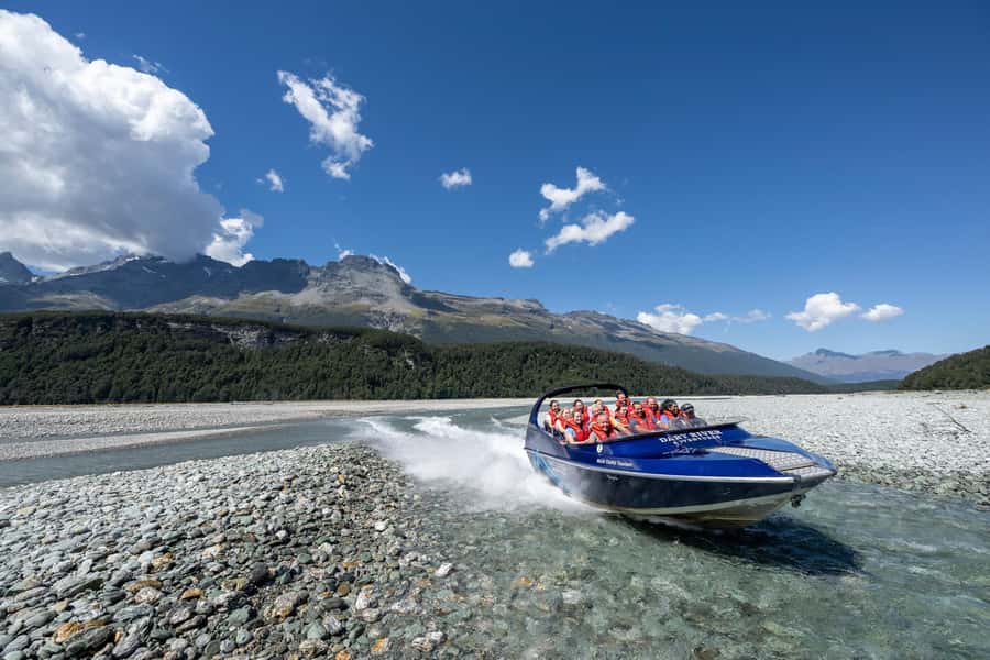 From Queenstown: Dart River Wilderness Jet Boat Experience - Lord of the Rings and Hobbit filming backdrops, pointed out the right way
