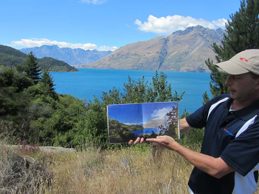 From Queenstown: Lord Of The Rings Tour to Glenorchy - Bennetts Bluff views, then the wharf and red shed