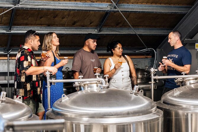 Heke Brewery and Distillery Tour in Waiheke Island with samples - Stop 1 at Heke: Seeing a Working Brewery and Distillery