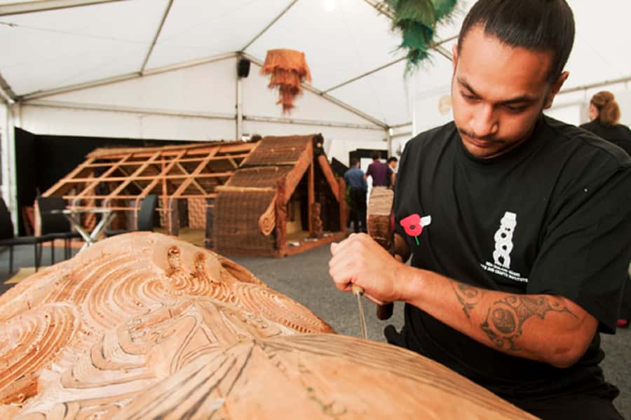 Hobbiton Movie Set & Rotorua Premium Day Tour from Auckland - NZMACI wood carving and stone carving, what you actually get to see
