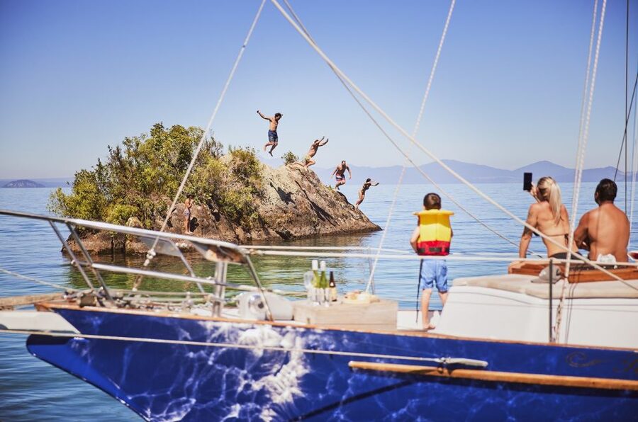 Lake Taupo: Classical Sailing to the Māori Rock Carvings - Swim break reality: how to make the most of Lake Taupo water time