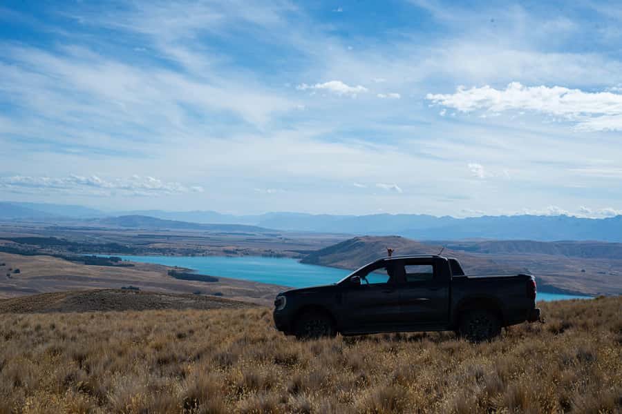Lake Tekapo Guided 4WD Tours (Small Group, Carbon Positive) - The steep descent back to Lake Tekapo township