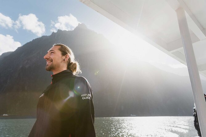 Milford Sound Extended Cruise with Southern Discoveries - The giants you will see: Mitre Peak, tall falls, and the scale lesson