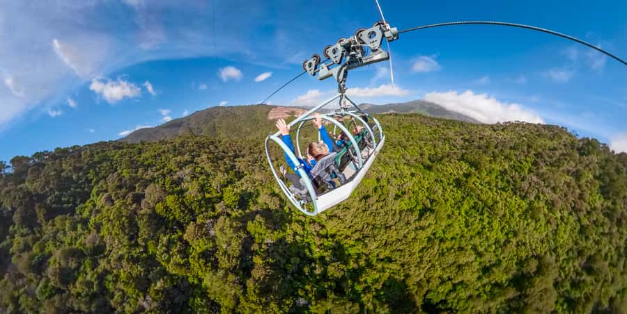 Nelson: Cable Bay Adventure Park Skywire Experience - Getting to the launch: the 4 km commentated ride above the Base Café