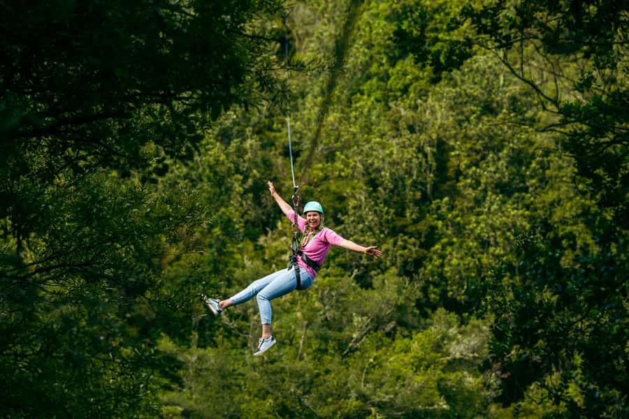 Okere Falls: Zipline over Waterfalls Experience - Meeting beside Okere Falls Cafe, gear up fast, and plan for rain