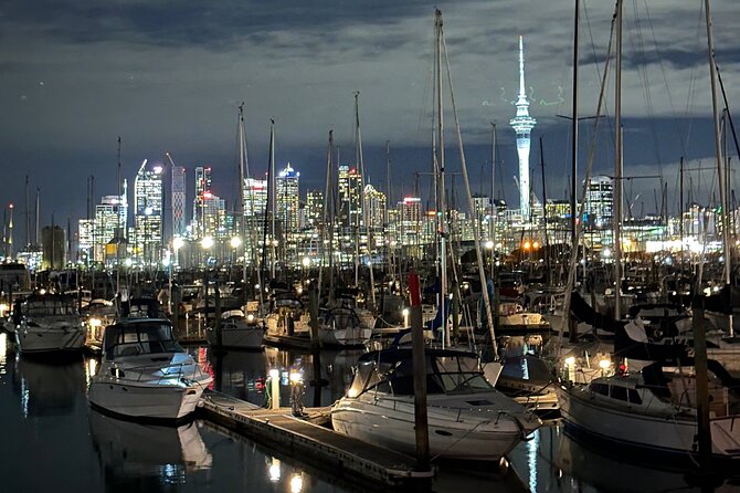 Private Night Tour of Auckland, Sky Tower Bar, Bridge & Museum - Stop 3: Westhaven Marina and the boat-lights atmosphere