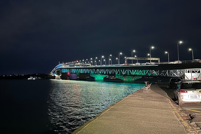 Private Night Tour of Auckland, Sky Tower Bar, Bridge & Museum - Stop 5: Auckland Domain night lights, with the museum grounds but not the museum