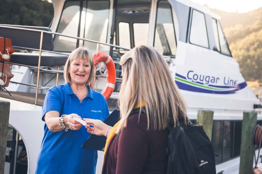 Queen Charlotte Sound Cruise with Lunch - Checking In Early at Picton’s Cougar Line Office