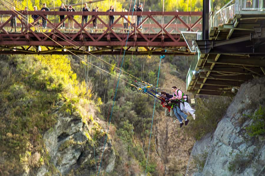 Queenstown: Kawarau Swing! (Solo, Tandem or Triple!) - Kawarau Swing at the AJ Hackett Bungy Centre, what you’re actually booking