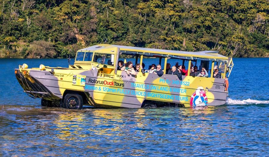 Rotorua City and Lakes Duck Tour - A WWII Duck Bus That Makes Rotorua Easy to Understand