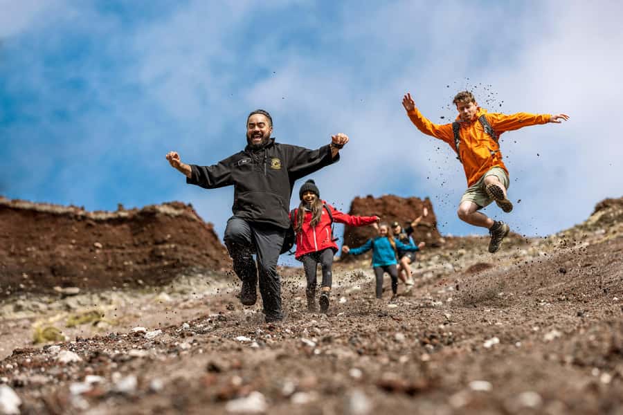 Rotorua: Mount Tarawera Volcanic Crater Half-Day Guided Walk - The crater edge and the optional scree run, fun with a footnote