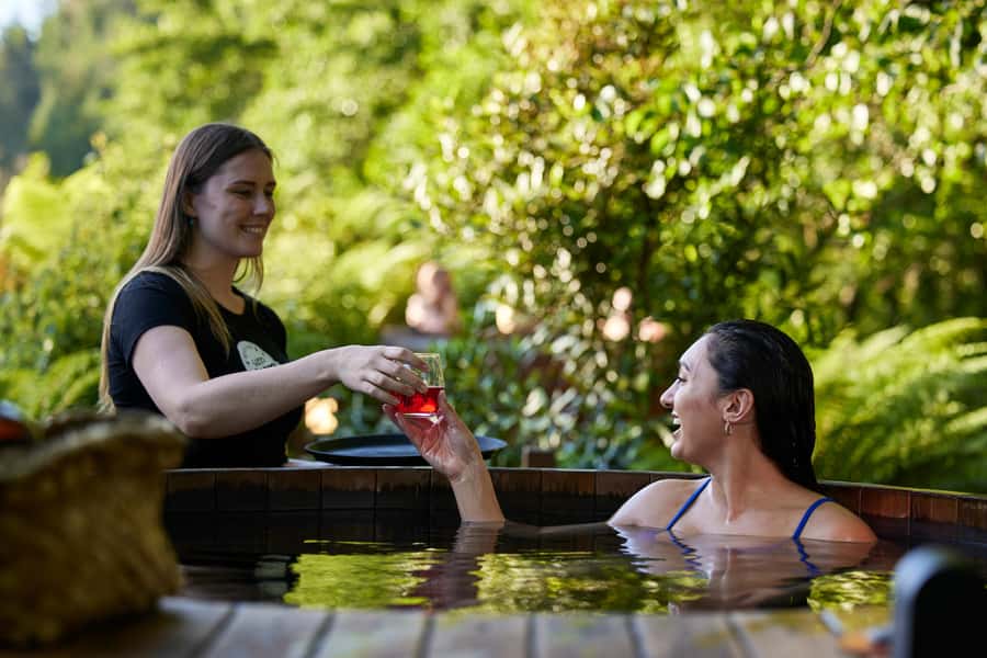 Rotorua: Secret Spot Hot Tubs - Cold plunge pools and the shinny dip foot spa: the easy way to do the whole circuit