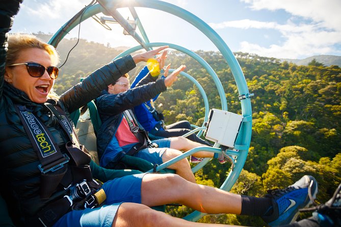 Skywire Adventure at Cable Bay, Nelson - The 4 km, forest-filled mini-bus ride up to 300 m