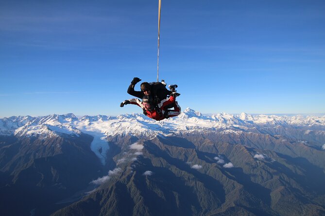 Tandem Skydive 16,500ft from Franz Josef - Your about-3-hours flow: meeting, shared van transfer, and on-the-day pace