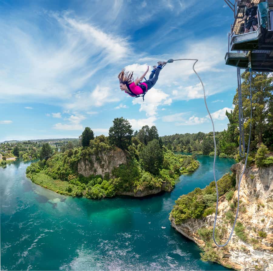 Taupō: AJ Hackett Taupō Bungy - NZ's Highest Water Touch! - Choose Your Jump: Solo, Tandem, and Water Touch Options