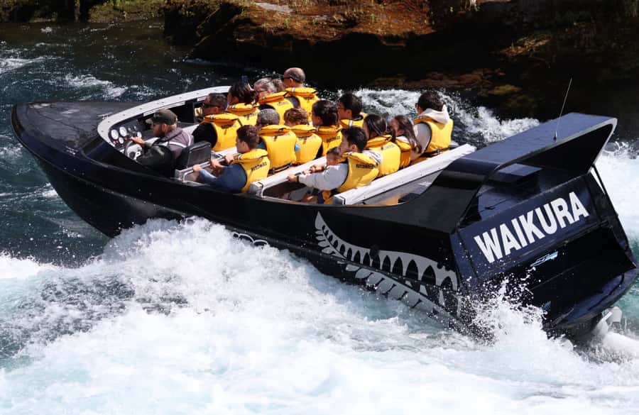 Taupo: Waikato River Jetboating Adventure - The Hobbit filming stops, including the barrel scene moment