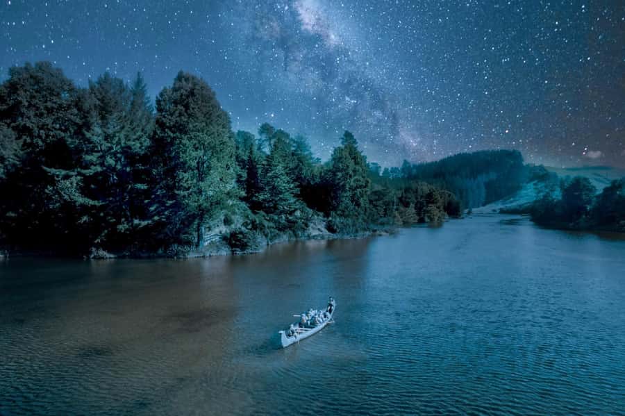 Tauranga: Evening Big Kanu Glowworm Tour - Paddling toward Mangapapa Canyon: the route that makes the night work
