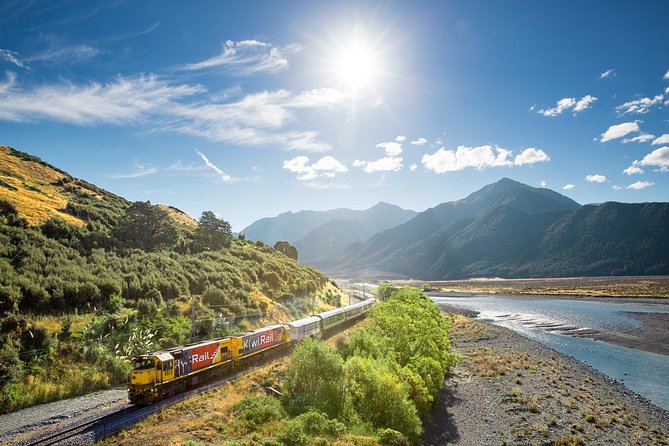 TranzAlpine Train Journey: Christchurch to Greymouth - Canterbury Plains and farmland to the Waimakariri River country