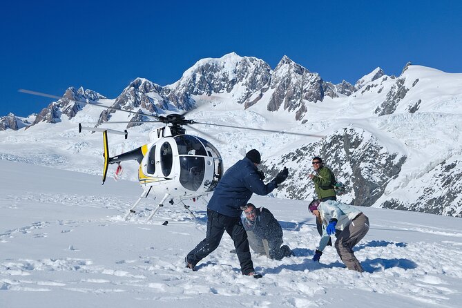 Twin Glacier Fox and Franz, Snow Landing (allow 30 mins - departing Fox Glacier) - The Aerial Part: Seeing Blue Ice and Glacier Neves Up Close