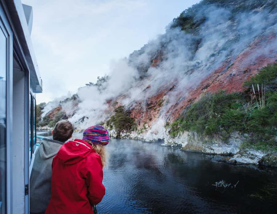 Waimangu: Volcanic Valley Walk and Lake Rotomahana Cruise - Boarding Ariki Moana for Lake Rotomahana: why the water view matters