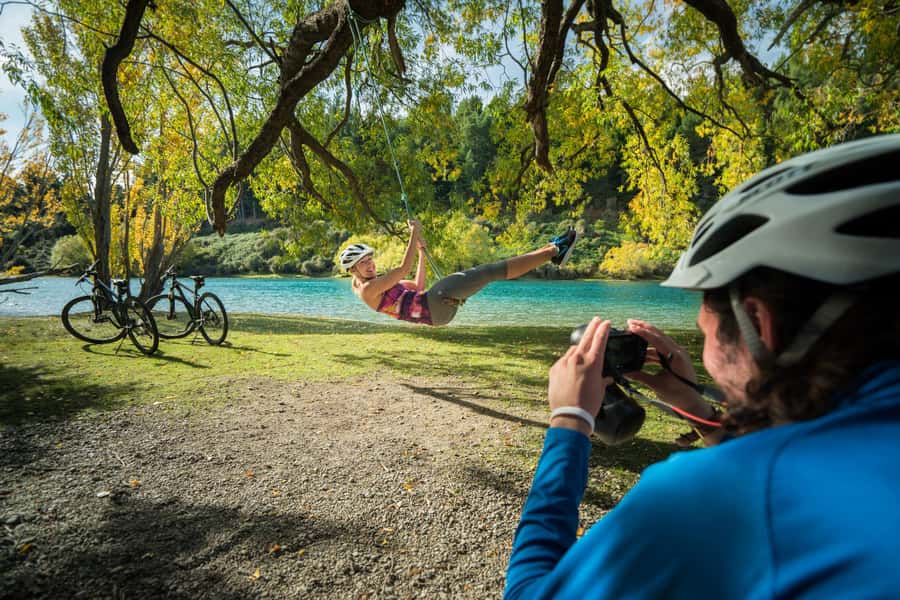 Wanaka: Self-Guided Regular MTB - Lake Hawea to Lake Wanaka - Hawea River Track: a calm warm-up beside the water