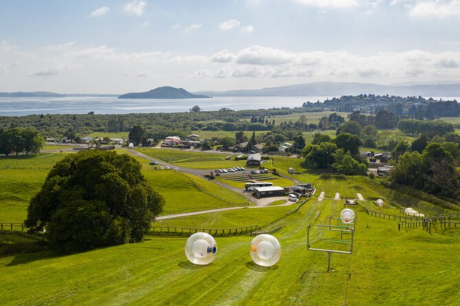 Zorb Inflatable Ball Ride from Mount Ngongotaha in New Zealand - Getting into the ball: the instructions that matter